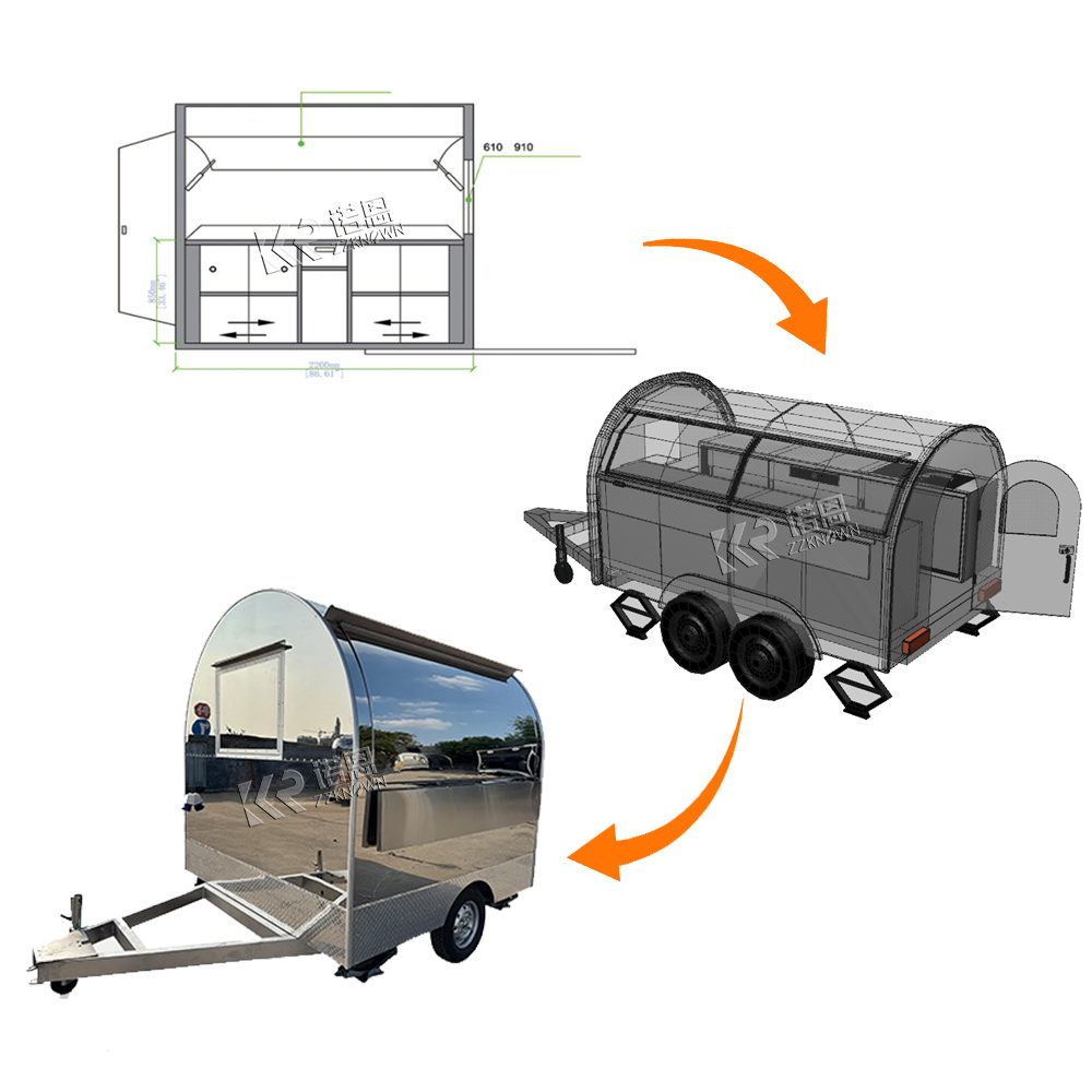 Concession Food Trailer Mobile - Hot Dog Vending Cart avis et prix