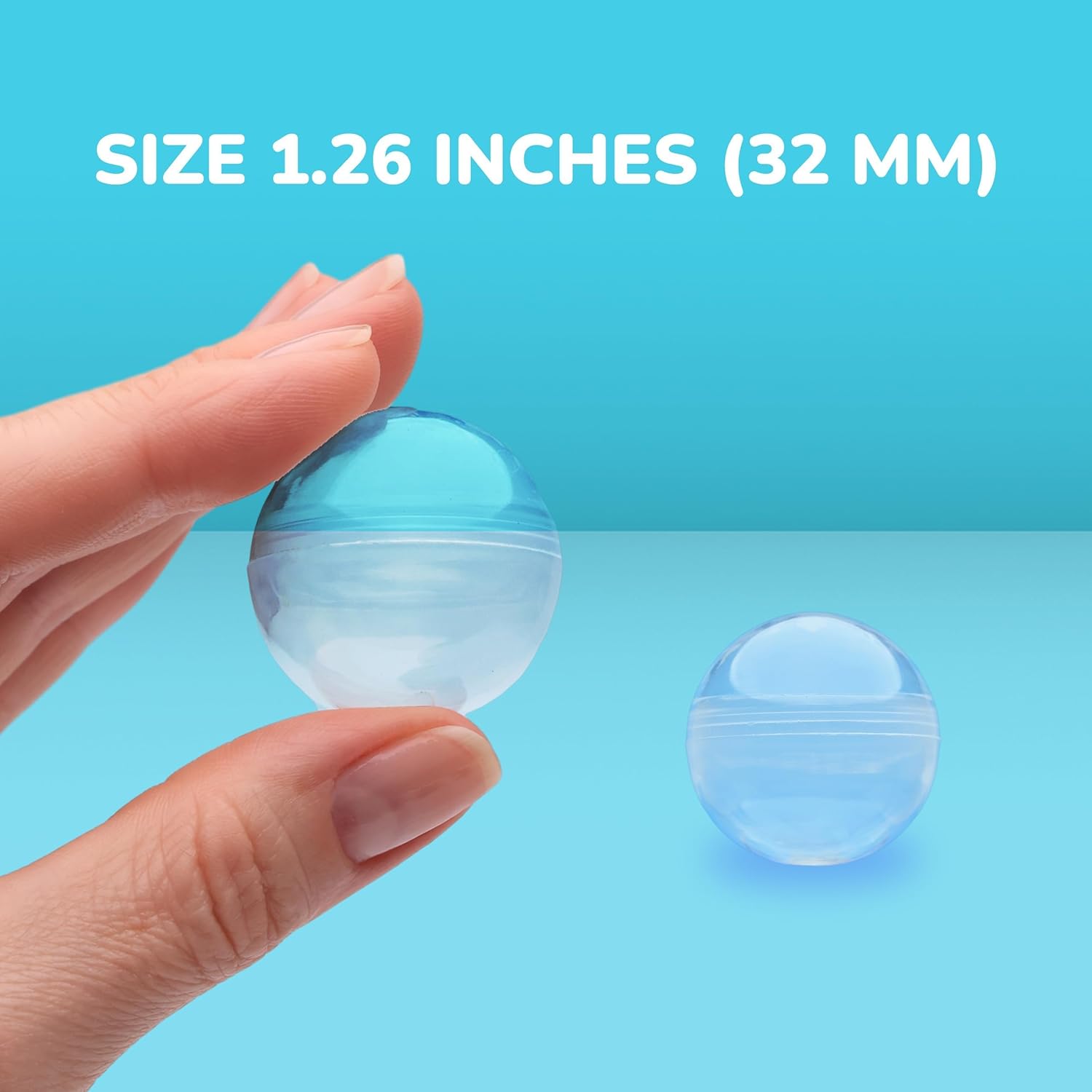 100pcs Clear Plastic Round Cap - Prize Capsule Toy Machine avis et prix