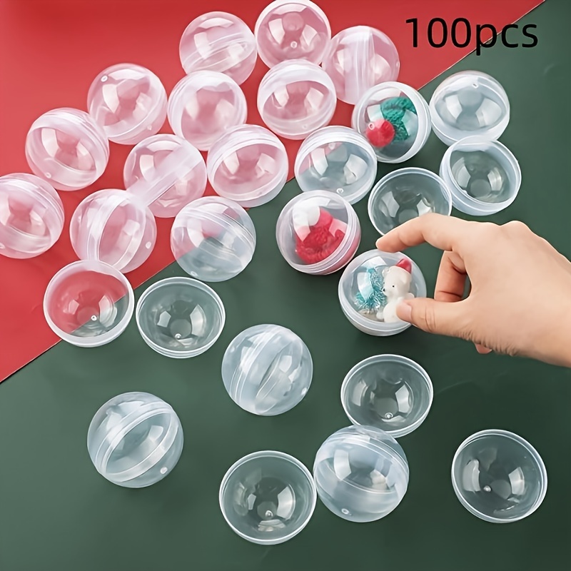 100pcs Clear Plastic Round Cap - Prize Capsule Toy Machine avis et prix