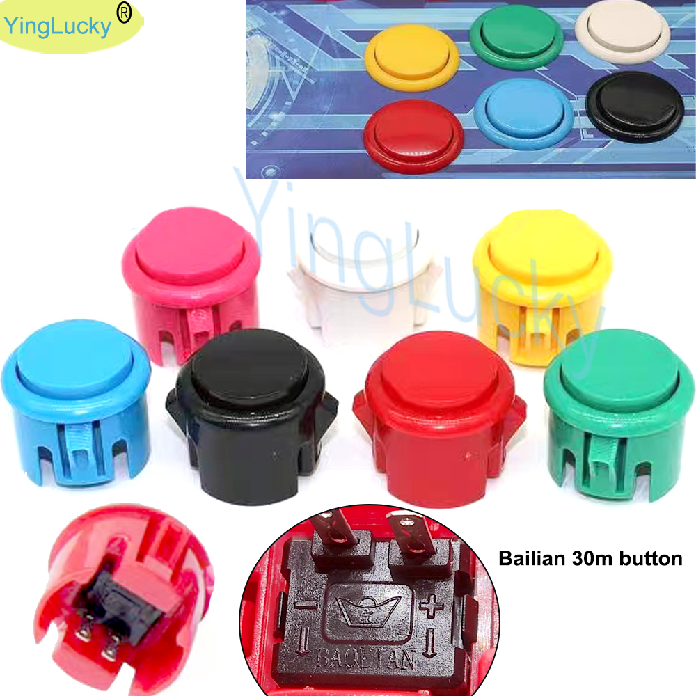 100 pcs Arcade buttons 30mm 24 - Joystick Arcade Parts avis et prix