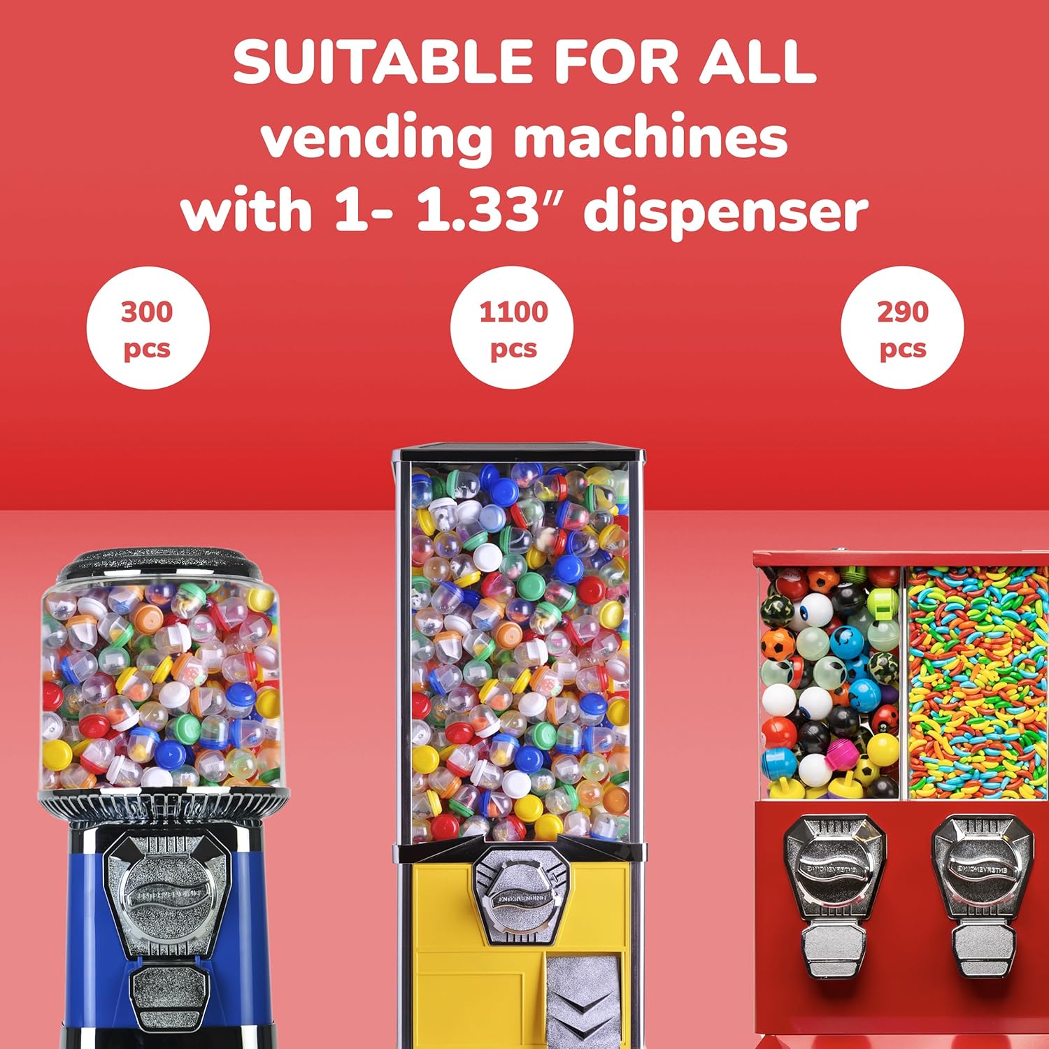 100-500PCS Empty Round Capsule - Prize Capsule Toy Machine avis et prix