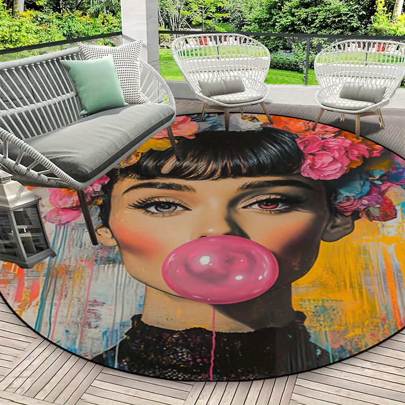 Graffiti Art Woman With Floral - Bubble Gum Machine avis et prix