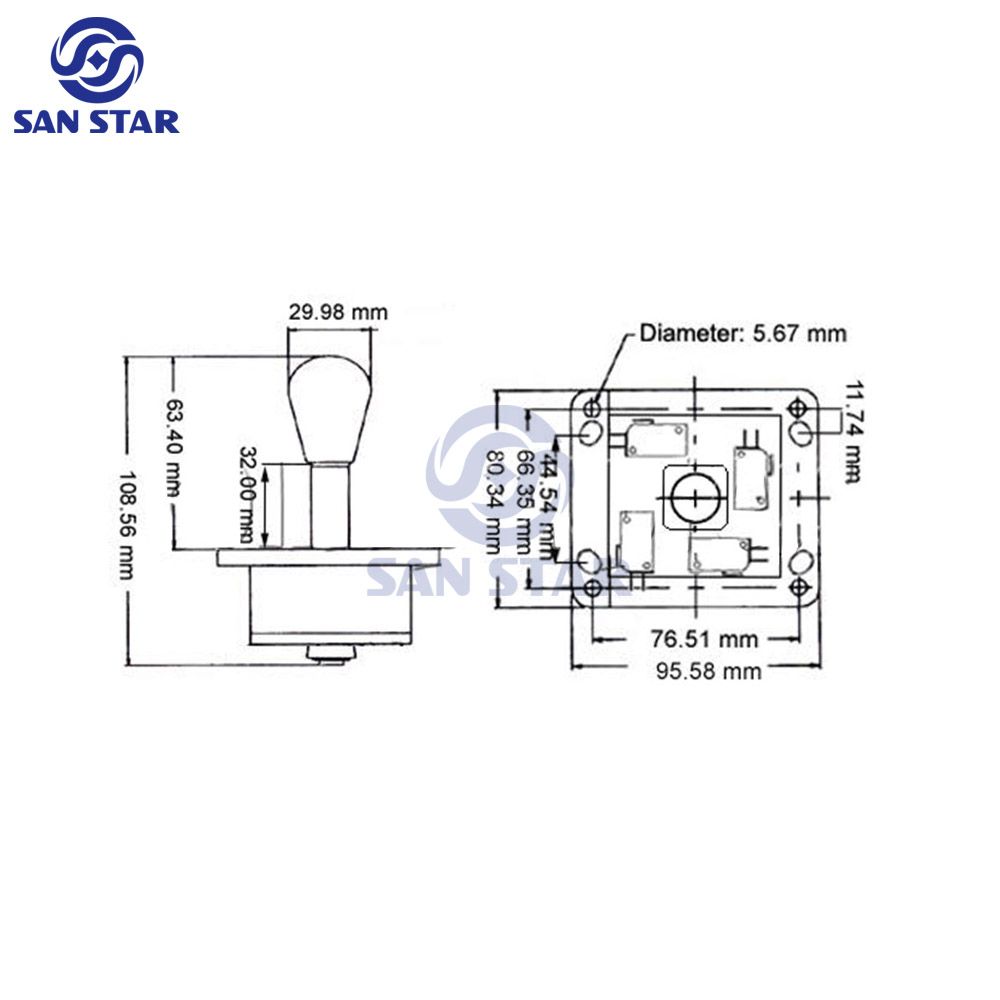 Nylon JS20 Plastic 4 mini arca - Joystick Arcade Parts avis et prix