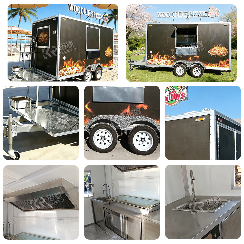 Customized Mobile Food Trailer - Hot Dog Vending Cart avis et prix