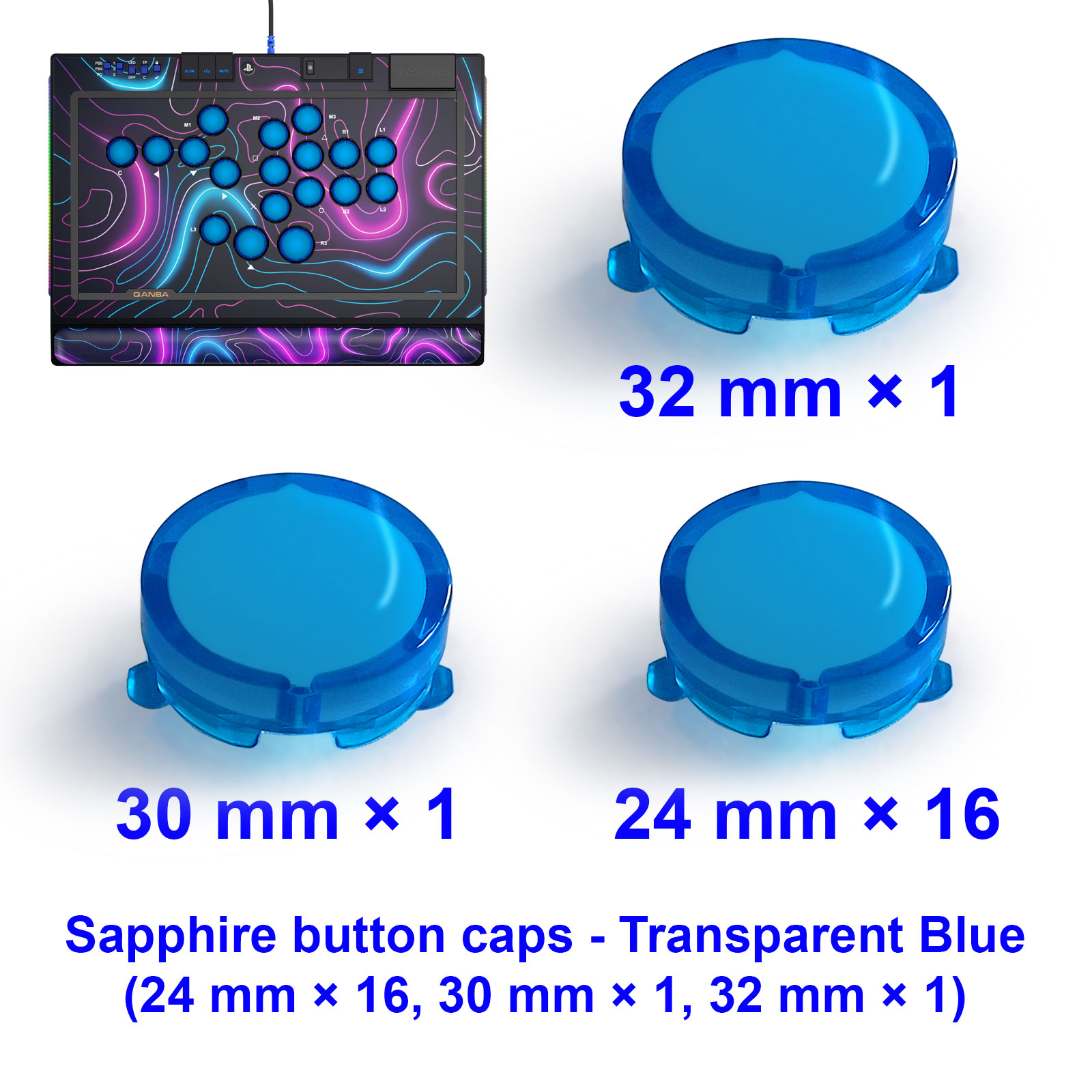 QANBA SAPPHIRE S1 Button Cap A - Joystick Arcade Parts avis et prix
