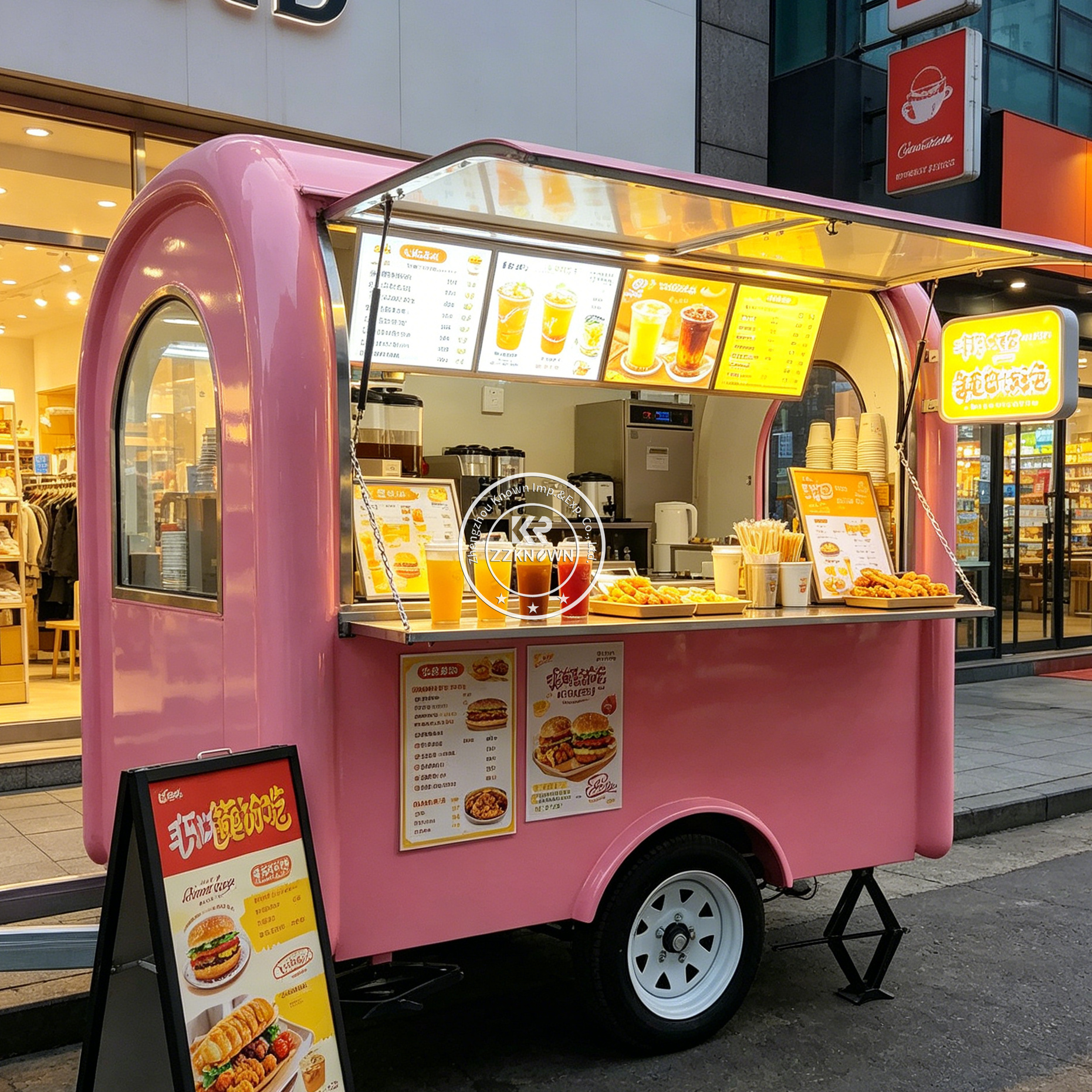 Street Mobile Food Trailer Hot - Hot Dog Vending Cart avis et prix