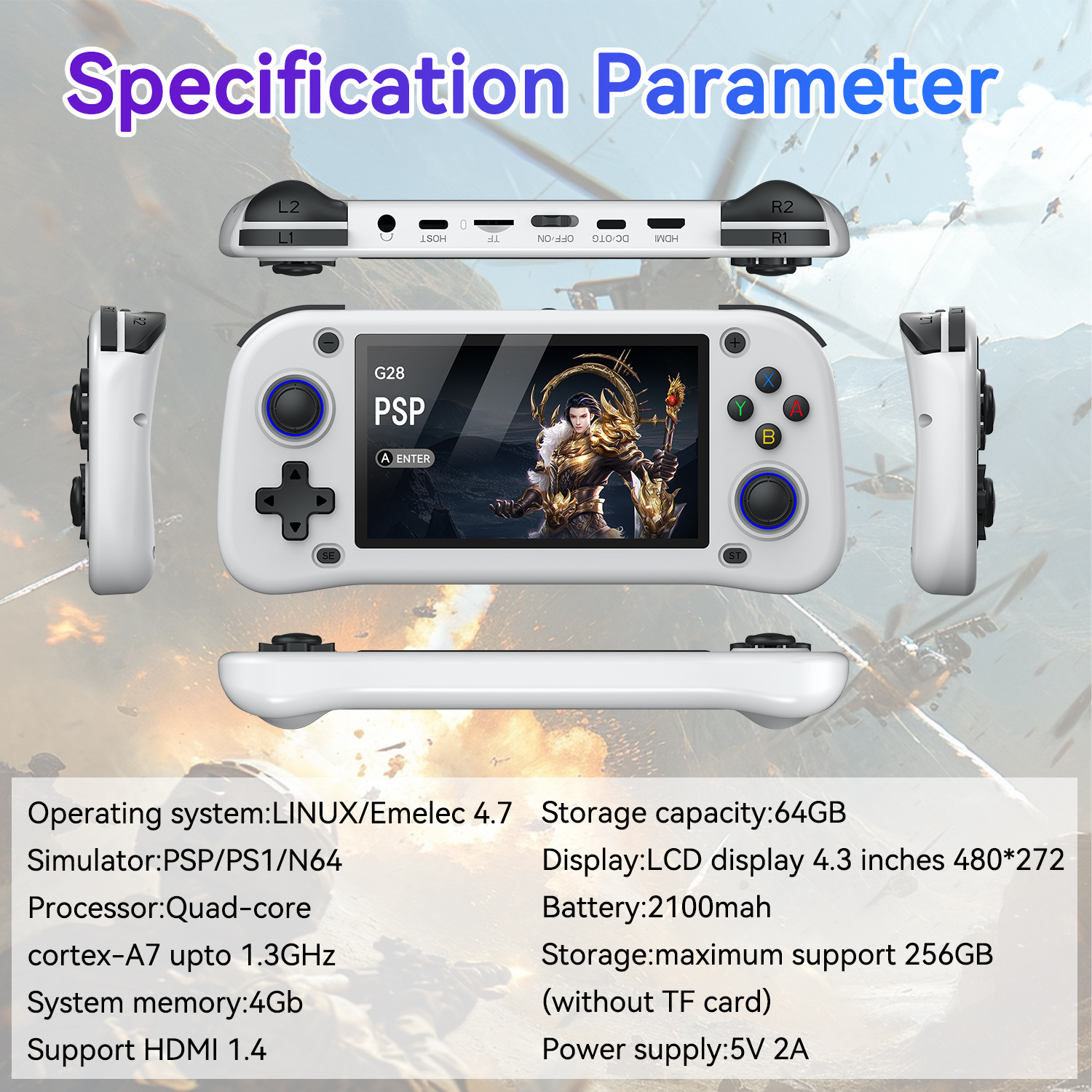 G28 game console 4.3-inch high - Arcade Game Cabinet avis et prix