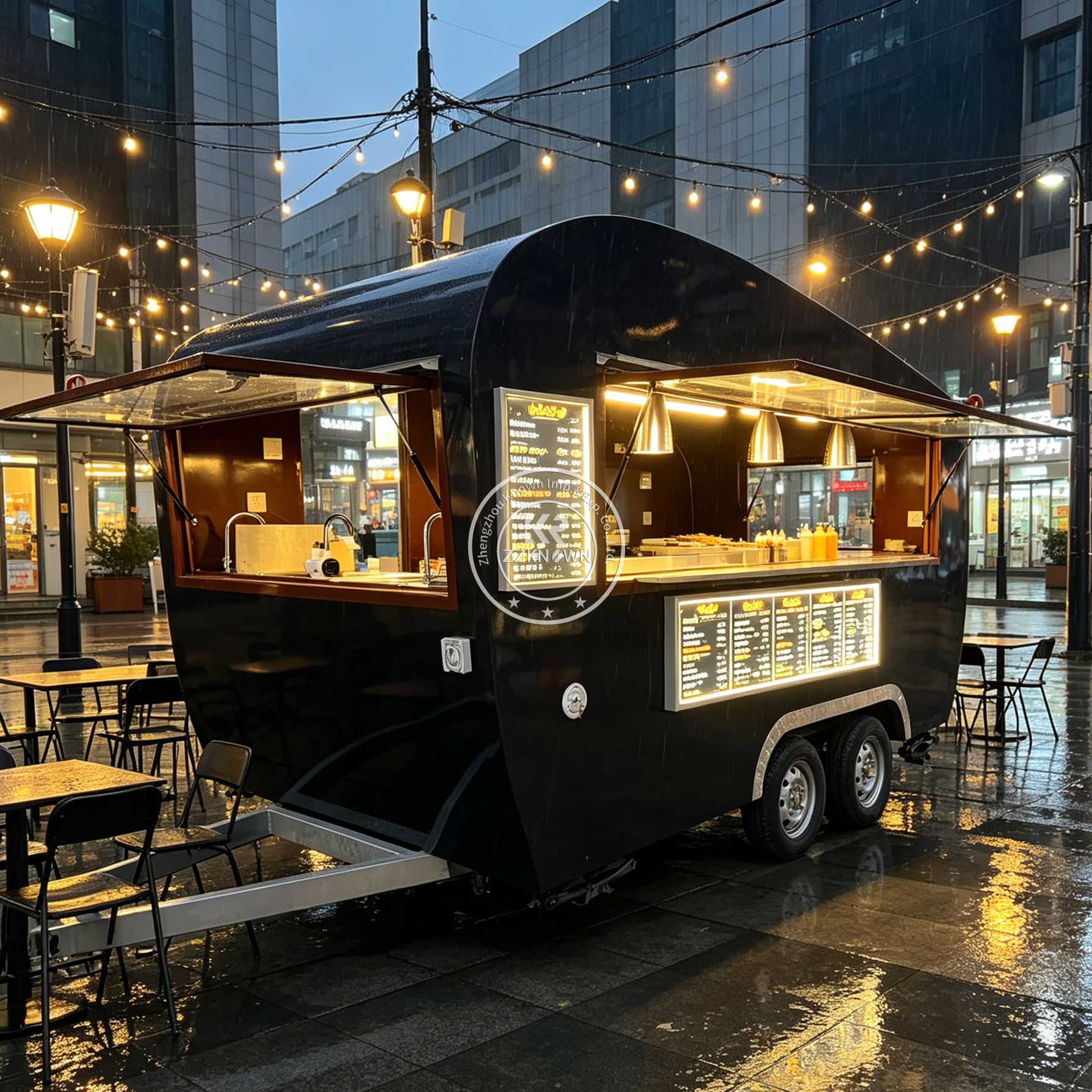 Outdoor Mobile Coffee Bubble T - Hot Dog Vending Cart avis et prix