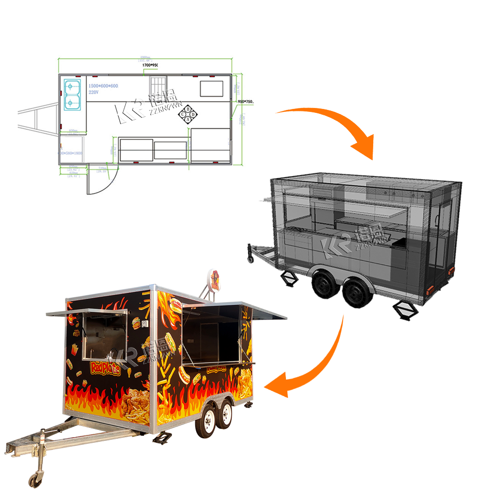 Customizable Food Trailer Manu - Hot Dog Vending Cart avis et prix